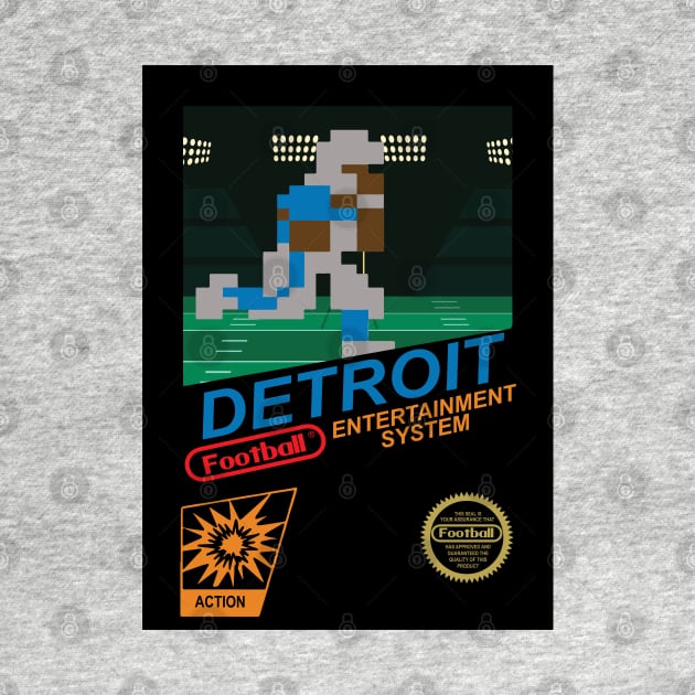 Detroit Football Team - NES Football 8-bit Design by mymainmandeebo
